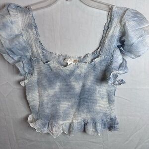 Love Shack Fancy Wrennly Top Heather Blue
Hand Dye